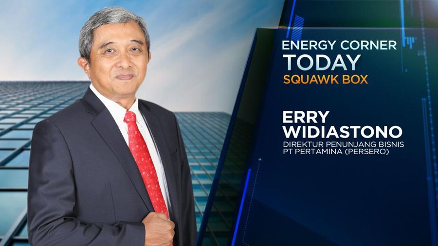 Direktur Penunjang Bisnis PT Pertamina (Persero), Erry Widiastono dalam Program Squawk Box Energy Corner. (CNBC Indonesia TV)