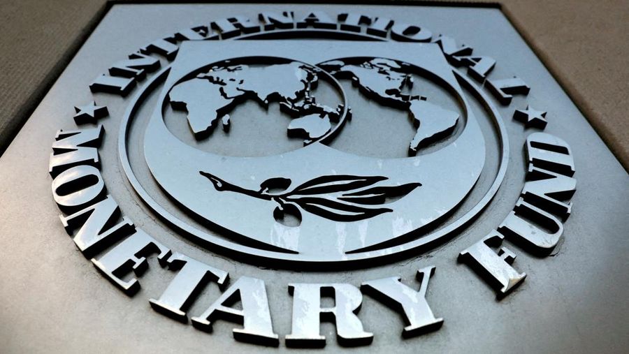 Logo IMF. (REUTERS/Yuri Gripas/File Photo)