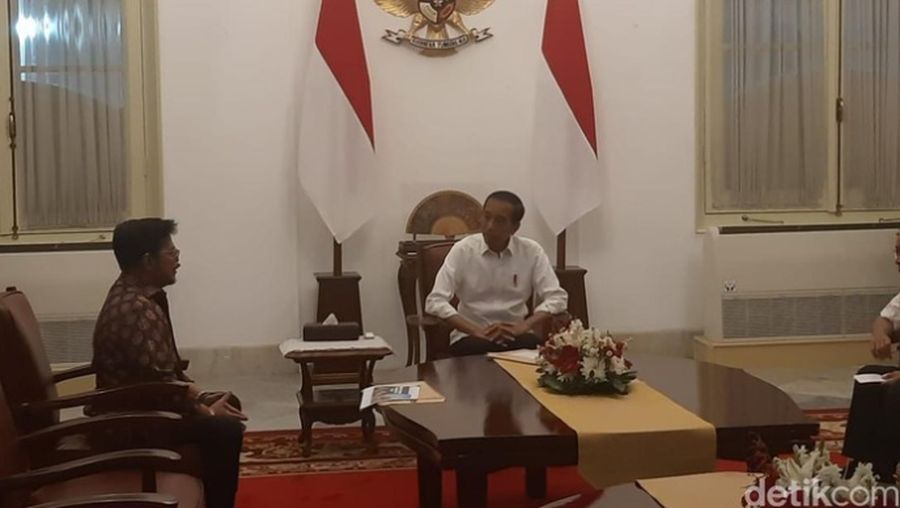 Eks Mentan Syahrul Yasin Limpo (SYL) menghadap Presiden Joko Widodo (Jokowi). (Detik.com)