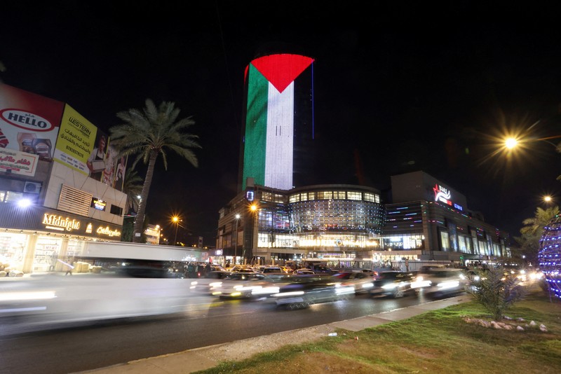 ISRAEL-PALESTINIANS/GAZA-IRAN Iranian celebrate during a gathering in support of Palestinians, in Tehran, Iran, October 7, 2023. Majid Asgaripour/WANA (West Asia News Agency) via REUTERS. ATTENTION EDITORS - THIS IMAGE HAS BEEN SUPPLIED BY A THIRD PARTY.