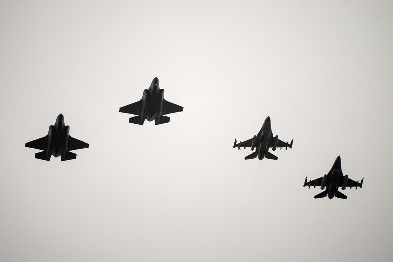Pesawat tempur canggih generasi kelima, F-35. (via REUTERS/RITZAU SCANPIX)