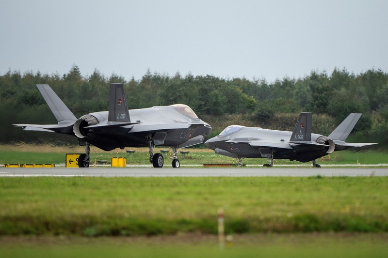 Pesawat tempur canggih generasi kelima, F-35. (via REUTERS/RITZAU SCANPIX)