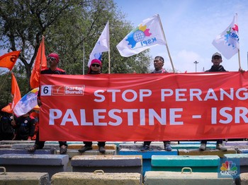 Israel-Hamas Perang, Kedubes AS di Jakarta Diserbu Massa