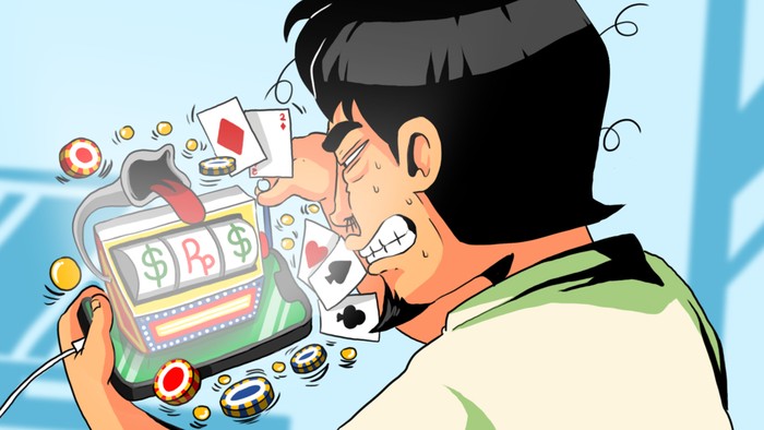 Foto: Ilustrasi judi online. (CNBC Indonesia/Aristya Rahadian)