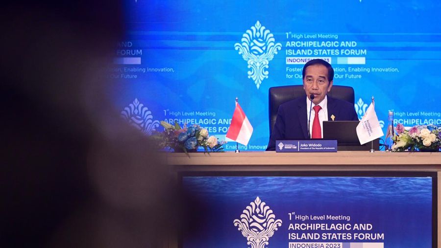 Presiden Jokowi di KTT AIS 2023, Bali, Rabu (11/10/2023). ( Muchlis Jr - Biro Pers Sekretariat Presiden)
