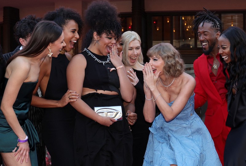 FILM-CONCERT/TAYLOR SWIFT PREMIERE Taylor Swift attends a premiere for Taylor Swift: The Eras Tour in Los Angeles, California, U.S., October 11, 2023. REUTERS/Mario Anzuoni