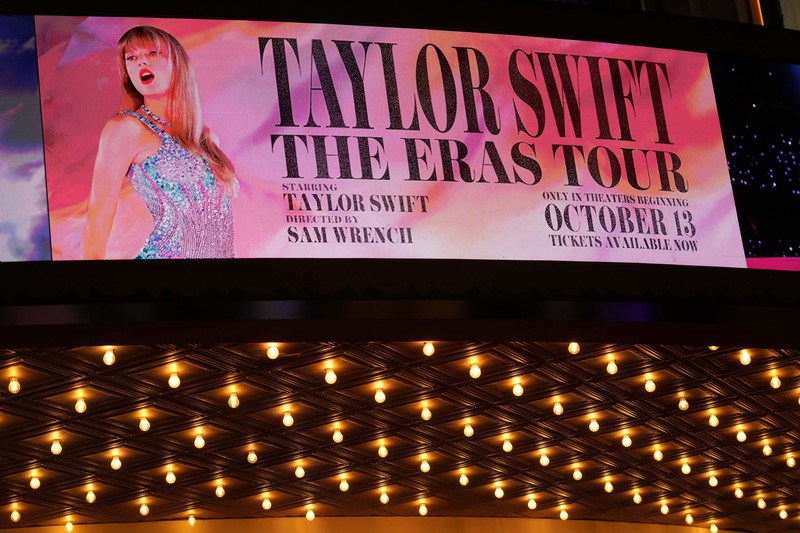 FILM-CONCERT/TAYLOR SWIFT PREMIERE Taylor Swift attends a premiere for Taylor Swift: The Eras Tour in Los Angeles, California, U.S., October 11, 2023. REUTERS/Mario Anzuoni