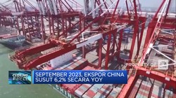 Ekspor China Turun 6,2% (YOY) Pada Akhir September 2023