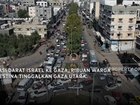 Invasi Darat Israel, Warga Palestina Tinggalkan Gaza Utara