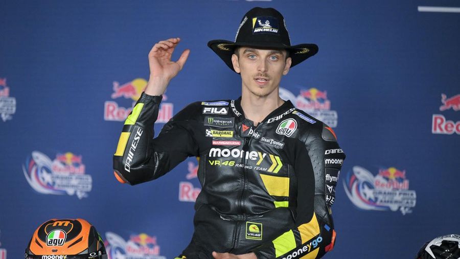 Luca Marini binaan VR46 Valentino Rossi. (AP Photo/Darren Abate)