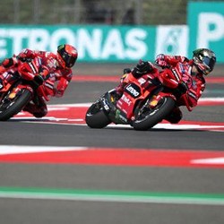 Momen Bagnaia Juara Pertamina Grand Prix of Indonesia 2023