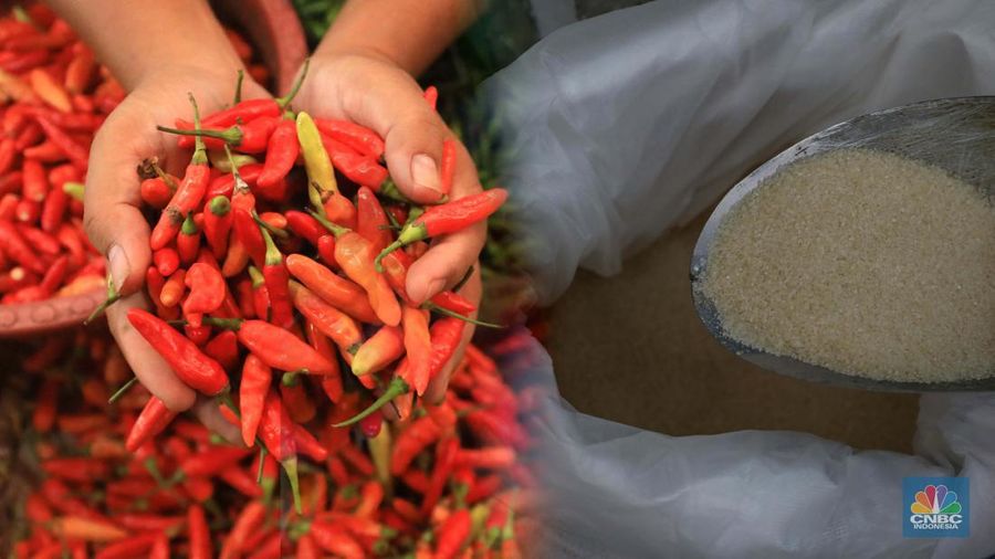 Kolase cabe rawit dan gula pasir. (CNBC Indonesia)