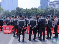 Jangan Lewat, Lalu Lintas Patung Kuda Dialihkan Efek Demo