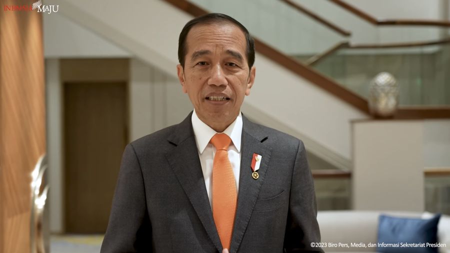Presiden Joko Widodo saat memberikan keterangan pers terkait putusan Mahkamah Konstitusi. (Tangkapan Layar Youtube Sekretariat Presiden)