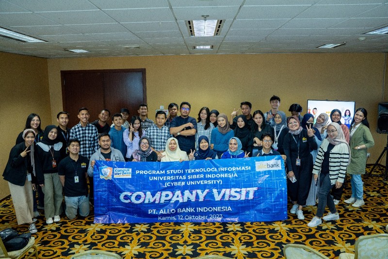 Program Studi Teknologi dan Informasi Universitas Siber (Cyber University) Indonesia mengunjungi Allo Bank dan InvestasiKu pada Kamis 13 Oktober 2023. Program Studi Teknologi dan Informasi Universitas Siber (Cyber University) Indonesia mengunjungi Allo Bank dan InvestasiKu pada Kamis 13 Oktober 2023. (Dok. InvestasiKu)