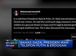 Video: Bahas Gaza, Presiden Iran Telepon Putin & Erdogan