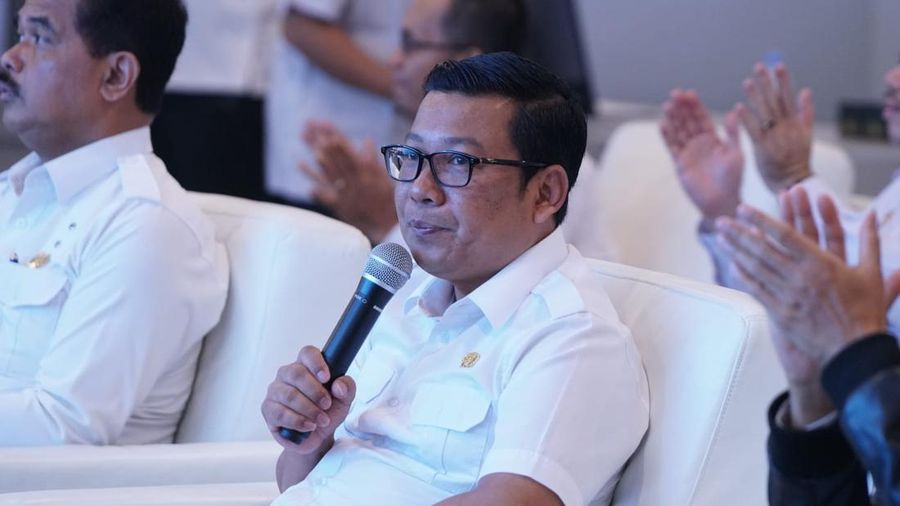Plt Mentan Arief Prasetyo Adi dalam webinar pembinaan penyuluh pengawalan gernas penanganan El Nino, Rabu, 18 Oktober 2023. (Dok: Humas Kementan)