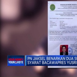 PN Jaksel Benarkan Dua Surat Syarat Bacawapres Yusril Dan ET