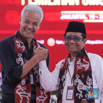 Penampakan Ganjar-Mahfud Resmi Daftar Pilpres 2024
