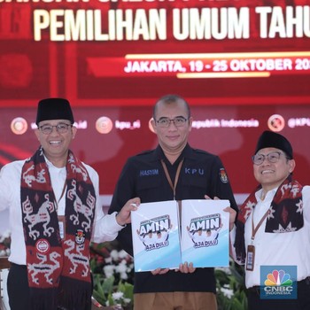 Detik-Detik Anies-Cak Imin Daftar ke KPU, Jadi yang Pertama