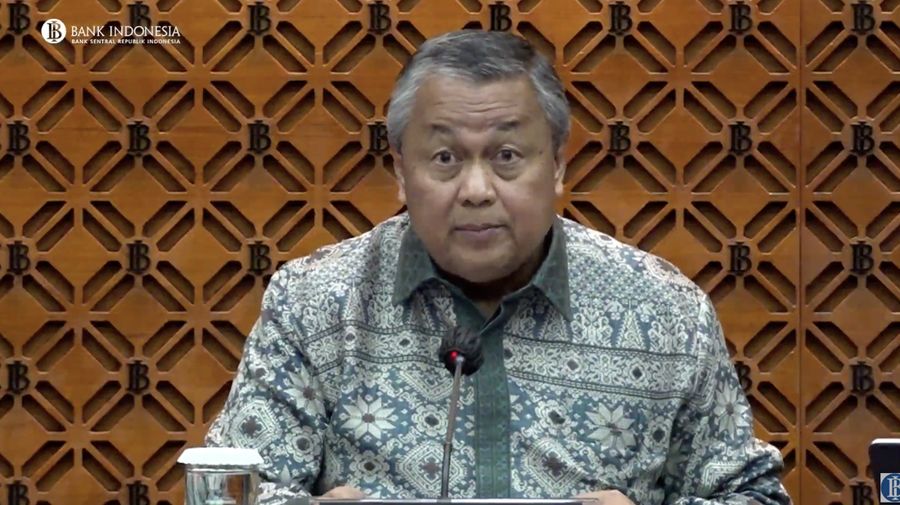 Gubernur Bank Indonesia Perry Warjiyo mengumumkan hasil rapat dewan Gubernur Bulanan Bulan Oktober 2023. (Tangkapan Layar Youtube Bank Indonesia)