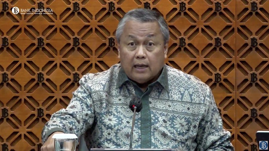 Gubernur Bank Indonesia Perry Warjiyo mengumumkan hasil rapat dewan Gubernur Bulanan Bulan Oktober 2023. (Tangkapan Layar Youtube Bank Indonesia)