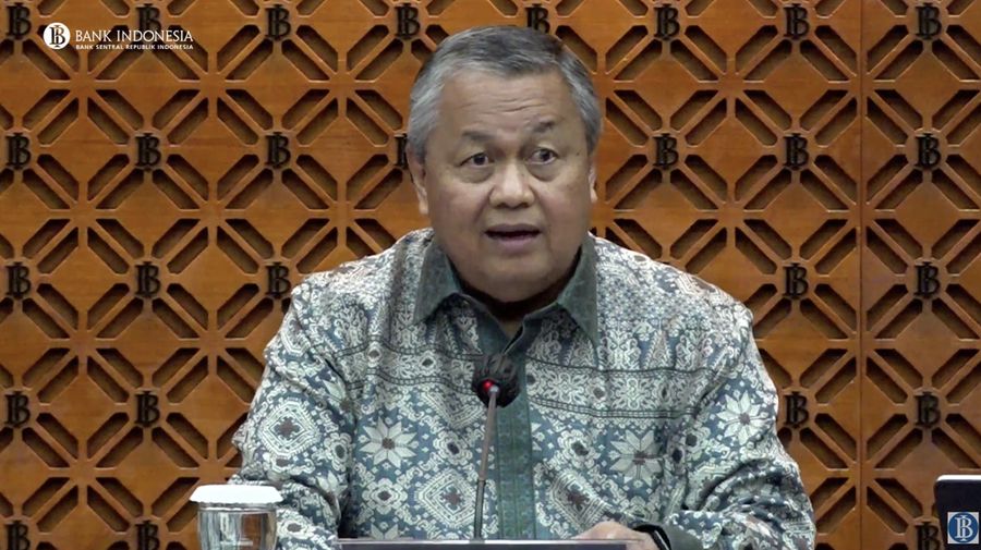 Gubernur Bank Indonesia Perry Warjiyo mengumumkan hasil rapat dewan Gubernur Bulanan Bulan Oktober 2023. (Tangkapan Layar Youtube Bank Indonesia)