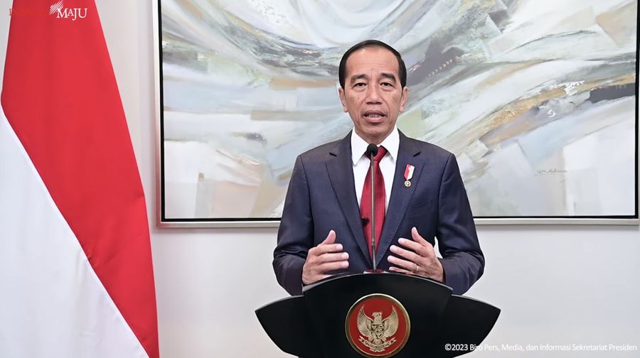 Pernyataan Presiden Joko Widodo Terkait Tindak Kekerasan di Gaza, Riyadh, 19 Oktober 2023. (Tangkapan Layar Youtube Sekretariat Presiden)