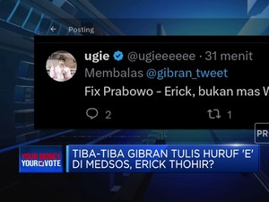 Tiba-Tiba Gibran Tulis Huruf 'E' Di Medsos, Erick Thohir?