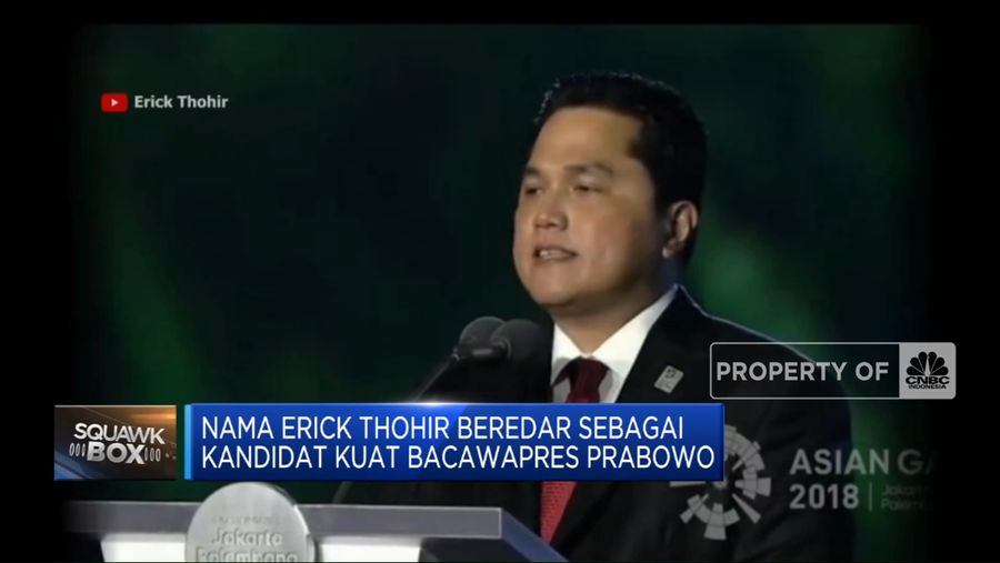 Nama Erick Thohir Beredar Sebagai Kandidat Kuat Bacawapres Prabowo