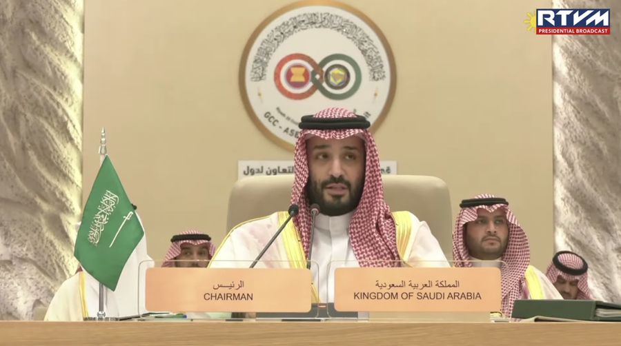 Presiden Joko Widodo saat menghadiri ASEAN-GCC Summit Proper Ritz Carlton Hotel di Riyadh, Arab Saudi pada Jumat, (10/20/2023). (Tangkapan Layar Youtube RTVMalacanang)