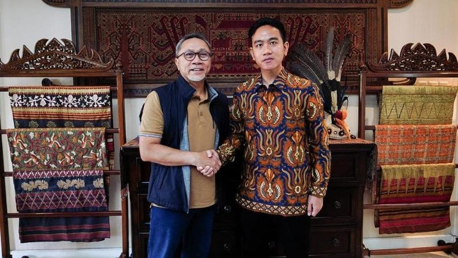 ibran Rakabuming Raka menemui Ketua Umum PAN Zulkifli Hasan jelang pengumuman cawapres Prabowo Subianto di Jakarta, Sabtu (21/10/2023). (Dok. Istimewa)