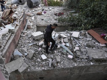 Penampakan Masjid Warga Palestina Hancur Dirudal Israel