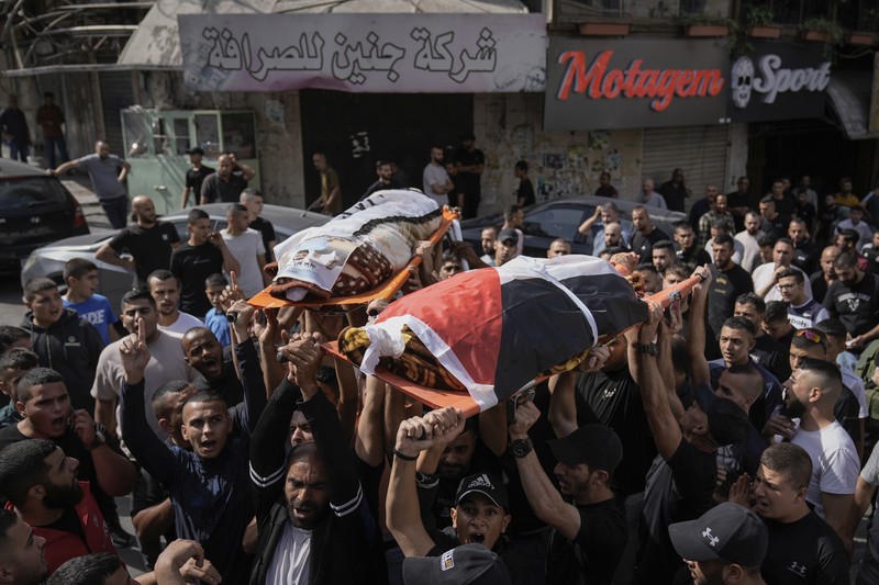 Kondsi Masjid Al Ansar yang rusak akibat hantaman rudal Israel di kamp pengungsi Jenin, Tepi Barat, Minggu (22/10/2023). (AP Photo/Majdi Mohammed) Kondsi Masjid Al Ansar yang rusak akibat hantaman rudal Israel di kamp pengungsi Jenin, Tepi Barat, Minggu (22/10/2023). (AP Photo/Majdi Mohammed)