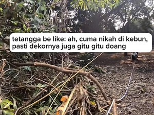 Viral Pernikahan di Kebun Singkong Dinyinyirin Tetangga, Bikin Takjub Netizen