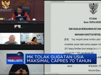 Video: MK Tolak Gugatan Usia Maksimal Capres 70 Tahun