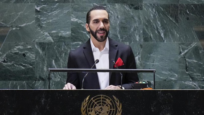 Nayib Bukele. (AP Photo/Frank Franklin II)