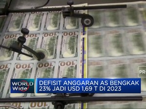 Defisit Anggaran AS Bengkak 23%, Jadi USD1,69 Triliun di 2023