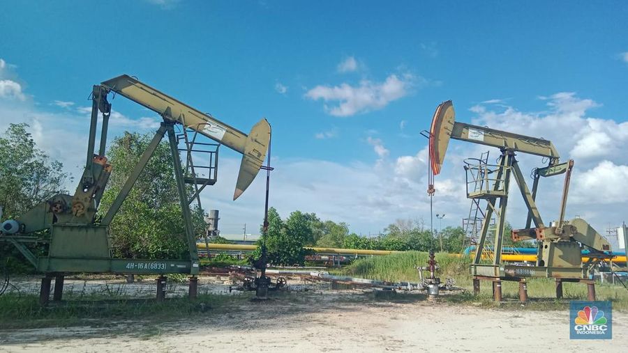 Pompa angguk Wilayah Kerja (WK) Rokan PT Pertamina Hulu Rokan (PHR). (վ/Pratama Guitarra)