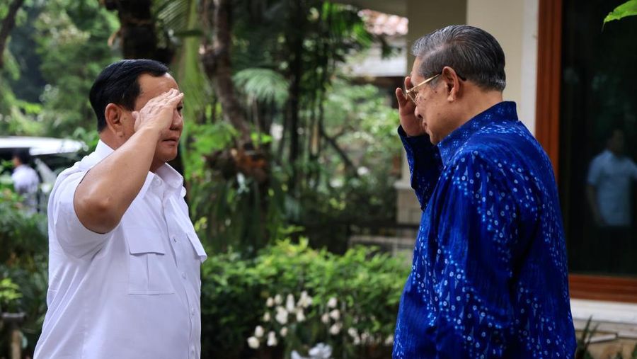 Prabowo Subianto dan Susilo Bambang Yudhoyono di Cikeas. (Dok. DPP Partai Demokrat)