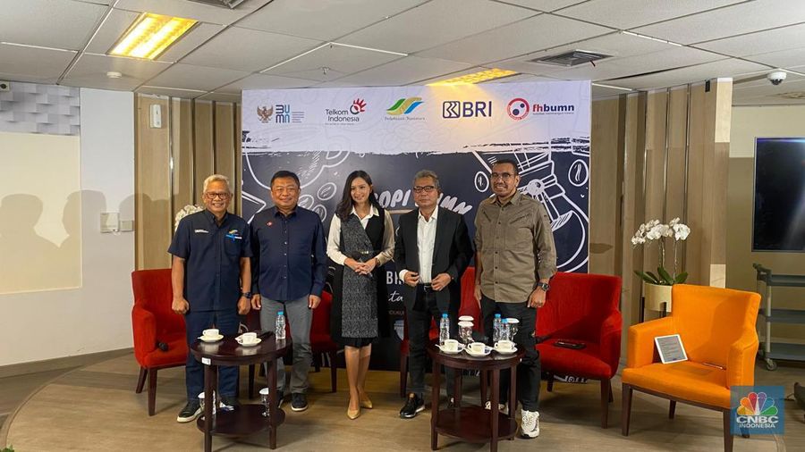 Acara Ngopi BUMN 'Transformasi BUMN: Kinerja Positif' di Kantor Kementerian BUMN (CNBC Indonesia/Novina)