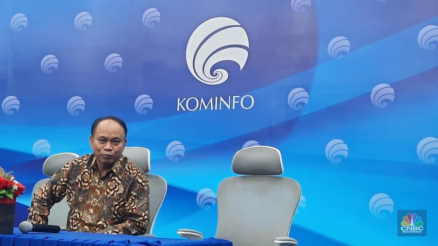 Menteri Kominfo Budi Arie Setiadi, dalam Konferensi Pers Awas Hoaks Pemilu (վ/Novina)
