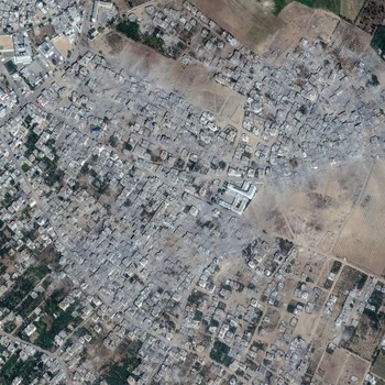 Potret Terkini Gaza Melalui Satelit, Seperti Kota Mati