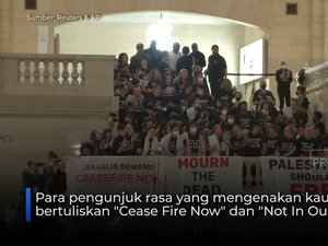 Video: Unjuk Rasa New York Tuntut Gencatan Senjata di Gaza