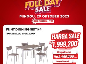 Cuma di Transmart Full Day Sale, Beli Meja Makan Bisa Hemat Rp 800 Ribu!