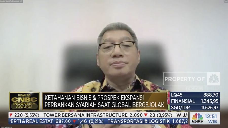 Bendahara Umum Abisindo Koko T. Rachmadi dalam acara Road To CNBC Indonesia Award 2023