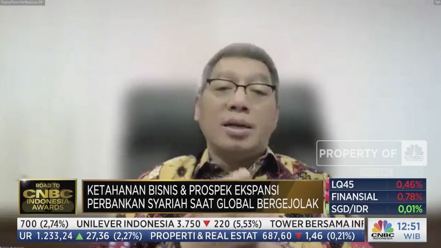 Bendahara Umum Abisindo Koko T. Rachmadi dalam acara Road To CNBC Indonesia Award 2023
