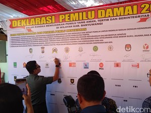 Deklarasi Pemilu Damai di Banyuwangi Minta Warga Waspadai Berita Hoaks