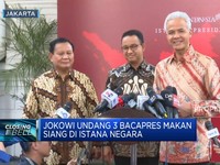 Jokowi Makan Siang Bareng Anies-Ganjar-Prabowo di Istana