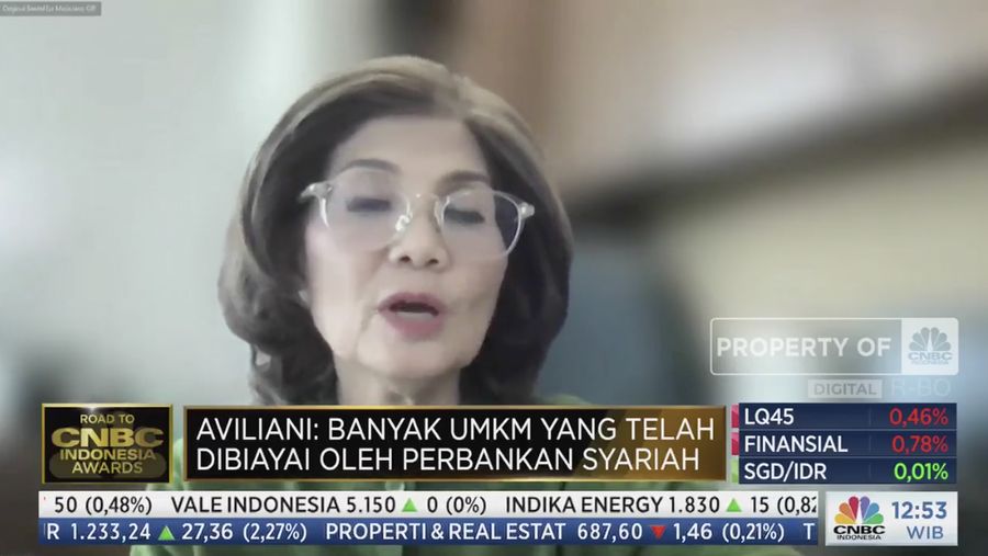 Ketua Bidang Pengkajian dan Pengembangan Perbanas Aviliani dalam acara Road To CNBC Indonesia Award 2023